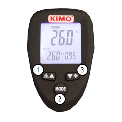 صفحه کلید ترمومتر لیزری kimo kiray 100