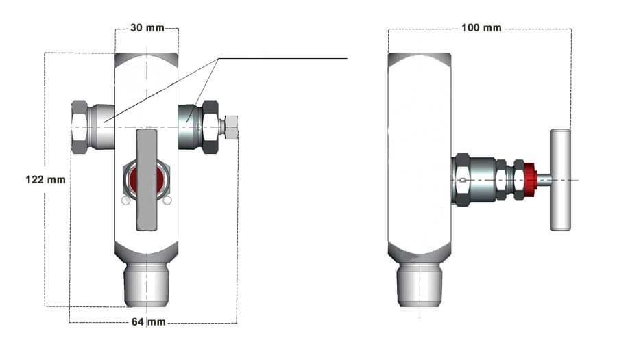 اجزای شیر سوزنی InstruMate Needle Valve مدل IV11 Multiport