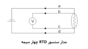 مدار داخلی سنسور 4 سیمه